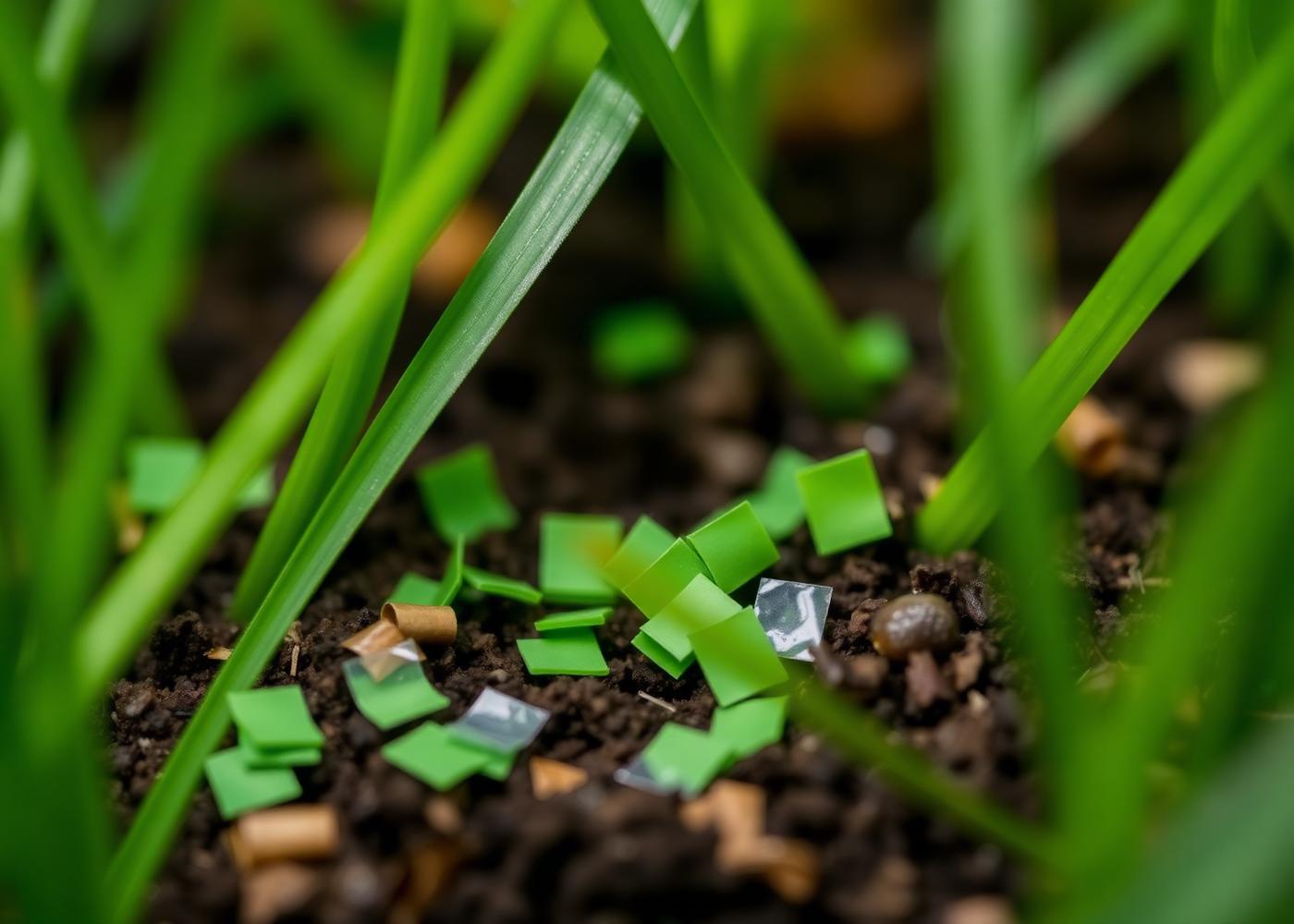 Confete biodegradável GWS sobre gramado